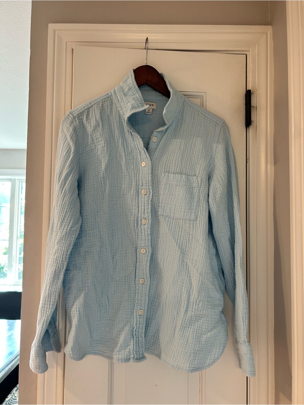 J. Crew Light Blue Gauze Button-Up Shirt